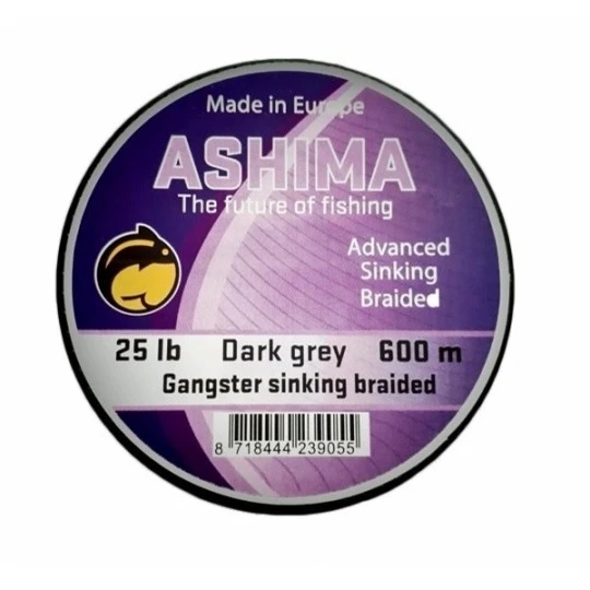 ASHIMA Gangster Sinking Braid Dark Grey 25lb/600m 3 ASHIMA Gangster Sinking Braid Dark Grey 25lb/600m