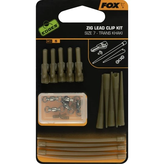 FOX EDGES™ Zig Lead Clip Kit - Trans Khaki 3 FOX EDGES™ Zig Lead Clip Kit - Trans Khaki