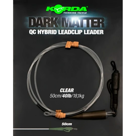 KORDA Dark Matter Leader 50cm QC Hybrid Clip 6 KORDA Dark Matter Leader 50cm QC Hybrid Clip - Afbeelding 4